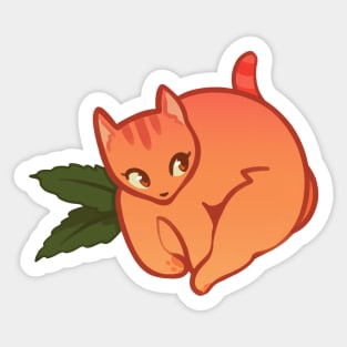 Peachy Cat Sticker